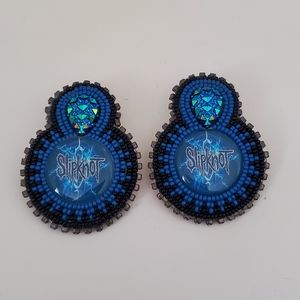Custom beaded Slipknot earrings.